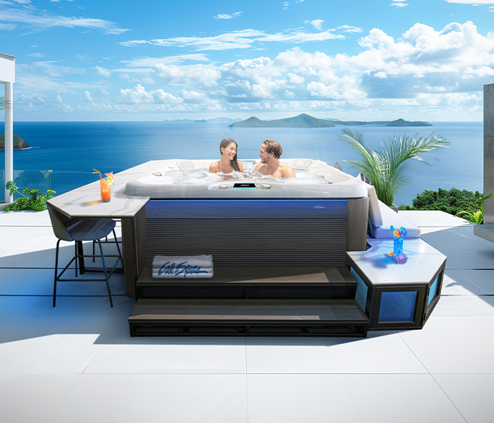 Calspas hot tub being used in a family setting - Schenectady